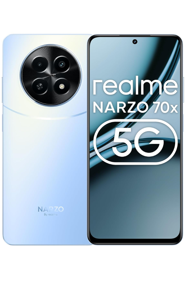 realme NARZO 70x 5G (Ice Blue,4GB RAM, 128GB Storage)