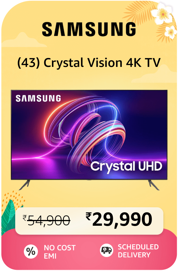 43 Inches Crystal Vision 4K Ultra HD Smart LED TV 