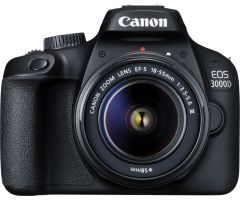 Canon EOS 3000D DSLR Camera 1 Camera Body, 18 - 55 mm Lens- Black