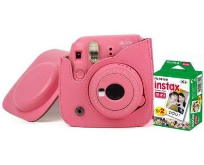 Fujifilm Instax Mini 9 Flamingo Pink Camera with Mini Film Twin