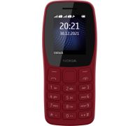 Nokia 105 PSS, Keypad Mobile Phone with FM Radio, Memory Card Slot ( 4 MB Storage, 4 MB RAM, Red)