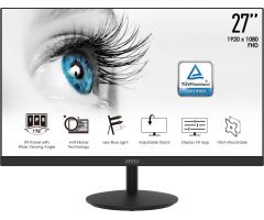 MSI 27 inch Full HD IPS Panel Monitor - PRO MP271- 3PA2- Response Time: 5 ms, 75 Hz Refresh Rate