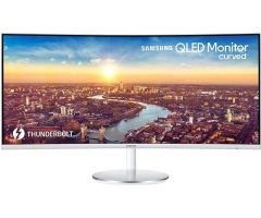 SAMSUNG 34 inch Curved WQHD Thunderbolt 3 Port , PBP, PIP, 21:9 Ultrawide Gaming Gaming Monitor - LC34J791WTWXXL- AMD Free Sync, Response Time: 4 ms, 100 Hz Refresh Rate