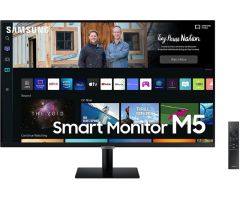SAMSUNG M5 27 inch Full HD LED Backlit VA Panel Monitor - 1 Billion Color, Smart TV Bluetooth, IOT, Speakers, Remote LS27BM500EWXXL Black- AMD Free Sync, Response Time: 4 ms