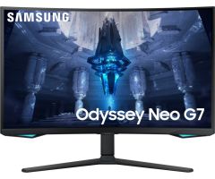 SAMSUNG Odyssey Neo G7 32 inch Curved 4K Ultra HD VA Panel with Height Adjustable Stand, Quantum HDR 2000, 1000R Matte Display Gaming Monitor - LS32BG750NWXXL- AMD Free Sync, Response Time: 1 ms, 165 Hz Refresh Rate