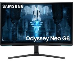 SAMSUNG Odyssey Neo G8 32 inch Curved 4K Ultra HD VA Panel with Height Adjustable Stand, Quantum HDR 2000, 1000R Matte Display Gaming Monitor - LS32BG850NWXXL- AMD Free Sync, Response Time: 1 ms, 240 Hz Refresh Rate