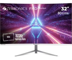 ZEBRONICS 32 inch Curved Full HD VA Panel 80 cm, Wall Mountable, Slim Gaming Monitor - ZEB-AC32FHD- Response Time: 12 ms, 165 Hz Refresh Rate