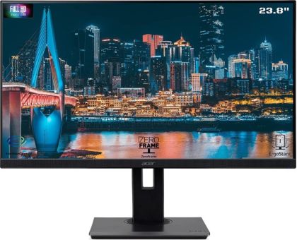 acer acer 23.8 inch Full HD IPS Panel Monitor - B247YB Full HD 1920 X 1080 IPS LED Monitor with Height Adjustment,- AMD Free Sync, Response Time: 4 ms