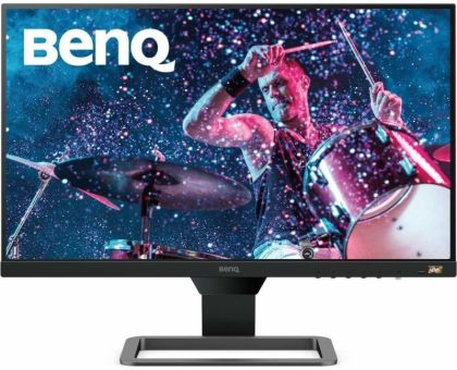 BenQ EW 23.8 inch Full HD LED Backlit IPS Panel Built-in Speakers, Blue Light Filter, Wall Mountable, Tilt Adjustment, Flicker-Free Monitor - EW2480- Frameless, AMD Free Sync, Response Time: 5 ms, 75 Hz Refresh Rate