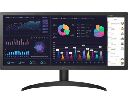 LG Ultra Wide Monitor 26 inch WFHD LED Backlit Monitor - 26WQ500- Response Time: 5 ms