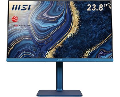 MSI 24 inch Full HD LED Backlit IPS Panel -  In-Built Speakers, 75 Hz refresh rate, TypeC, Height Adjustable Monitor - Modern MD241P Ultramarine- Response Time: 5 ms