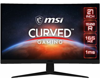 MSI 27 inch Curved Full HD LED Backlit VA Panel Frameless, with Adjustable Stand, Anti-Flicker & Less Blue Light Gaming Monitor - Optix G27C5- AMD Free Sync, Response Time: 1 ms, 165 Hz Refresh Rate