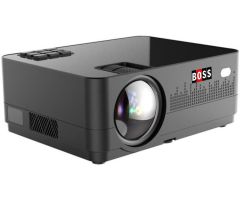 BOSS S13A Full HD 1920X1080p Upto 250'' Display, Keystone Correction, Wi-Fi Bluetooth - 4000 lm / Wireless / Remote Controller Portable Projector- Black
