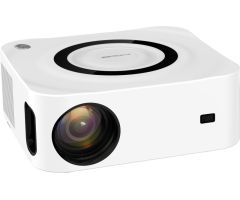 dkian T6Y9 Portable Mini Android Projector 9.0 1080P FHD Projector 2GB 16GB BT Wifi - 9000 lm Portable Projector- White