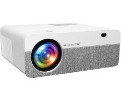Egate K9 Pro-Max Android Full HD| 4K Support | Android 9.0 |4D Keystone | Home Cinema - 6600 lm / 1 Speaker / Wireless / Remote Controller Portable Projector- White