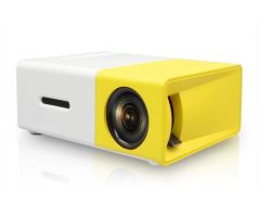 favone Mini Portable Full HD High Resolution LED Portable Projector - 400 lm Portable Projector- Yellow