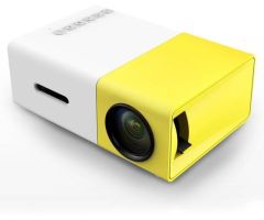 Gabbar â?¢ Multimedia/HD High Resolution Ultra Portable 1080p HD Led - 600 lm Portable Projector- Yellow & White