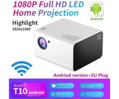 IBS SMART ANDROID 9.0 WIFI YOUTUBE NETFLIX HD 3D HDMI USB VGA AV, 1280*720P - 5000 lm / Wireless / Remote Controller Portable Projector- MATE WHITE