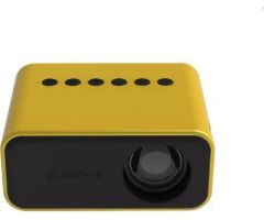 IBS T500 Mini Projector LED Portable Projector Home USB Mobile Phone AV 5V 2A U Disk DVD TV BOX 3.5MM - 80 lm Portable Projector- Yellow