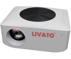Livato Y2 WiFi Projector with Built-in YouTube WiFi,HDMI,AV in,USB, Screencast Miracast - 4000 lm / 1 Speaker / Wireless / Remote Controller Portable Projector- White