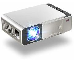 MentorKids ALSTON T6 Full HD LED Projector 4k, 3500 Lumens HDMI USB 1080p - 4000 lm Portable Projector- Silver