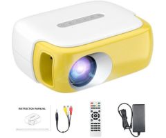 miracledigital Projector - 1500 lm / 2 Speaker / Remote Controller Portable Projector- White