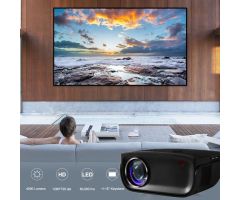 Omex New Improved Wifi Native Full HD LED Smart Projector 4000 Lumens - 4000 lm / 2 Speaker / Wireless / Remote Controller Portable Projector- Black