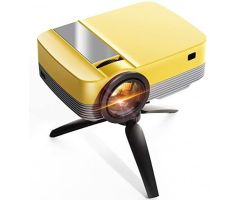 ONTUBE H1 Video Projector - 6500 lm Portable Projector- Yellow, Silver