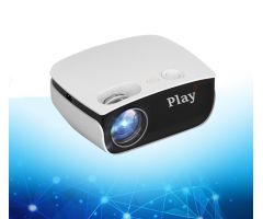 PLAY 2022 MP6 Full HD 1080p Projector for Home Office Classroom 1080P 300 inch Screen - 4000 lm / Remote Controller Portable Projector- White/Black