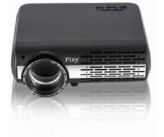PLAY Newest 4k 2k Full HD LED Projector with 3D Stereo Sound 3D Surround - 6500 lm / Wireless / Remote Controller Portable Projector- Black, White