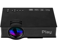 PLAY P4 LED Full HD Advance 1080P USB HDMI VGA AV INPUT AUDIO Easy Operating System - 2500 lm / Wireless / Remote Controller Portable Projector- Black