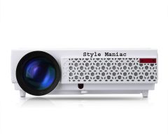 Style Maniac Low Maintenance Costs Full HD Video 3D Wide Connectivity Options - 5000 lm / Remote Controller Portable Projector- White