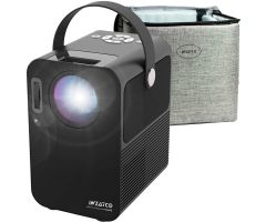 WZATCO M6 _ Black - 3300 lm / 2 Speaker / Remote Controller Portable Projector- Black