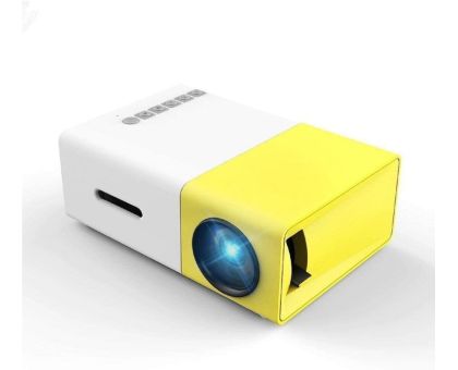 Bs Spy Laptop & PC Support Home Theater Portable Movie LED Projector with Remote - 600 lm Portable Projector- Yellow