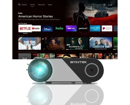 BYINTeK Sky K9 Multi-Screen Projector 1080P Supported LED Home Theatre Projector - 250 lm / 1 Speaker Portable Projector- Black