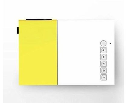 favone YG300 400LM Portable Mini Home Theater LED Projector with Remote Controller - 600 lm Portable Projector- yellow white