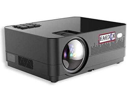 HARDON 1920x1080p 3D Full HD Latest MP1 Pro Advance Multipurpose LED Smart - 6000 lm / Remote Controller Portable Projector- Black