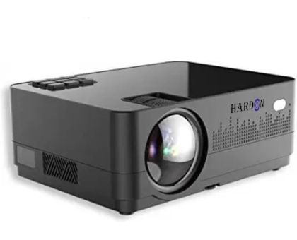HARDON 1920x1080p 3D Full HD Latest MP1 Pro Advance Technology LED Smart - 6000 lm / Remote Controller Portable Projector- Black