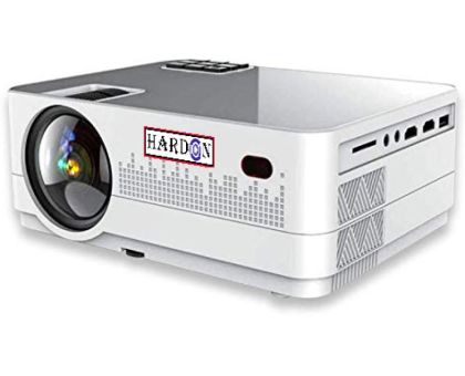 HARDON 1920x1080p 3D Full HD Latest MP1 Pro Advance Technology Multipurpose LED Smart - 6000 lm / Remote Controller Portable Projector- White