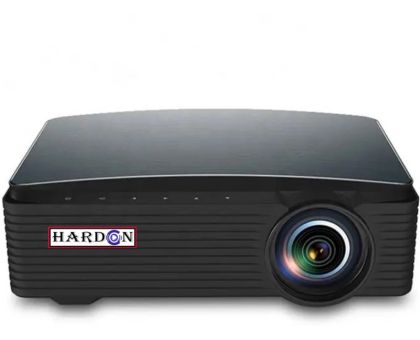 HARDON 1920x1080p Full HD Android 9.0 Wi-Fi/Bluetooth v5.1 E-Focus LED Multi Use Smart - 4000 lm / 1 Speaker / Wireless / Remote Controller Portable Projector- Black