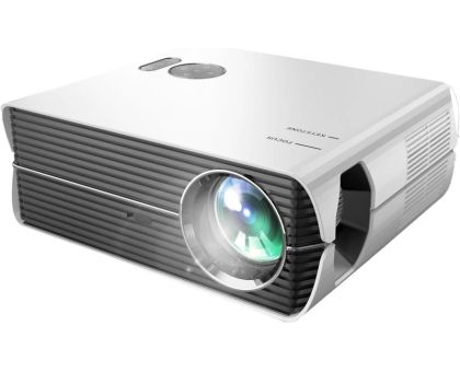 heavenox Native 1080P 4K Support Android 9.0 Home Theater Projector /Outdoor Projector - 8500 lm / Wireless / Remote Controller Projector- White