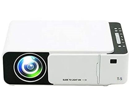 IBS T5 Smart Projector HD 3D WiFi miracast 3200 Lumens Home Cinema Projector - 4700 lm Portable Projector- White