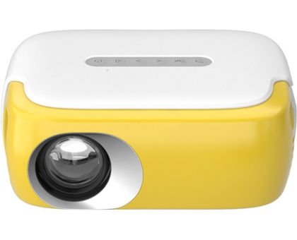 Miracle Digital Portable Projector - 1000 lm / 2 Speaker / Remote Controller Portable Projector- Yellow, White