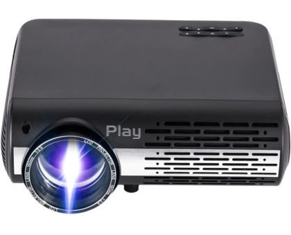 PLAY â?¢ 4k HD LED Latest 6.0 Android Wi-Fi Projector with Bluetooth 4.0 3D Stereo Sound 3D Surround - 6500 lm / Wireless / Remote Controller Portable Projector- Black, White