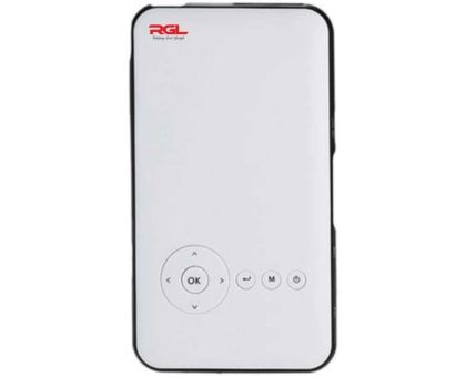 RGL 3E Android 5000 mAh Portable Wifi Bluetooth Cordless DLP LED Mini Mobile - 1000 lm / 1 Speaker / Wireless Portable Projector- White, Black