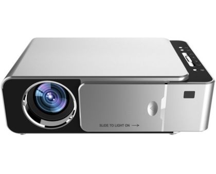 Shopexo T6 Android Full HD - 4000 lm / 2 Speaker / Wireless / Remote Controller Portable Projector- Silver