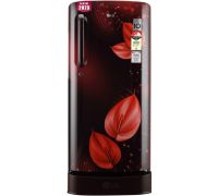 LG 185 L Direct Cool Single Door 3 Star Refrigerator with Base Drawer  with Moist 'N' Fresh- Scarlet Victoria, GL-D201ASVD