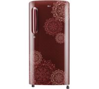 LG 185 L Direct Cool Single Door 3 Star Refrigerator  with with Fast Ice Making Moist 'N' Fresh- Ruby Regal, GL-B201ARRD