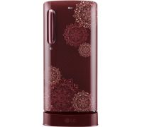 LG 190 L Direct Cool Single Door 5 Star Refrigerator with Base Drawer- Ruby Regal, GL-D201ARRZ