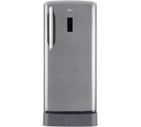 LG 204 L Direct Cool Single Door 4 Star Refrigerator with Base Drawer  with External Mi-Com- Shiny Steel, GL-D211CPZY